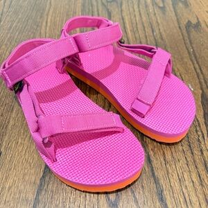 TEVA Pink Platform Girls Sandals